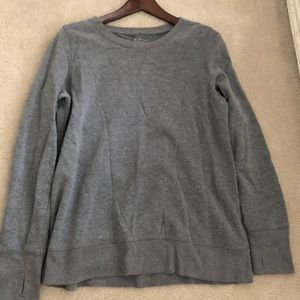 XL Tek Gear grey crewneck with thumb holes